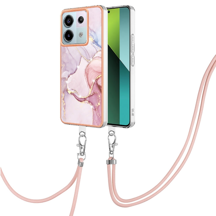 Electroplating Marble Dual-side IMD Phone Case with Lanyard