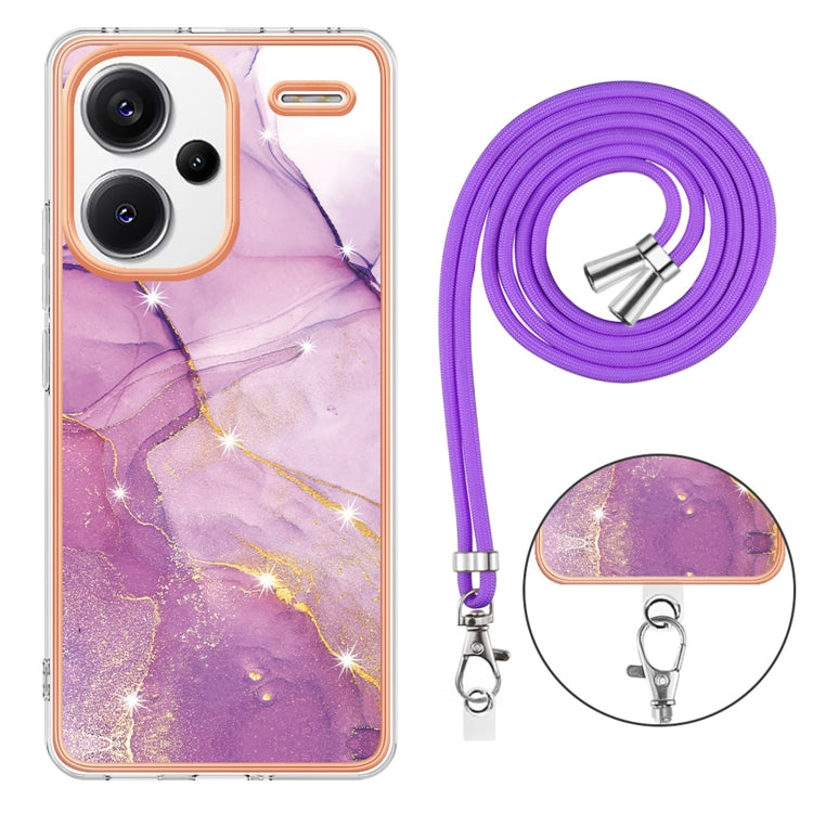 Electroplating Marble Dual-side IMD Phone Case with Lanyard