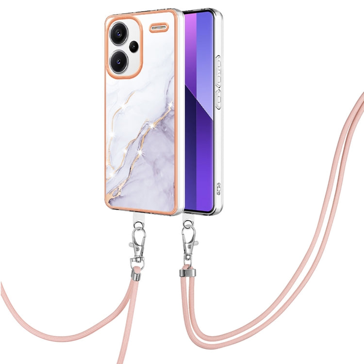 Electroplating Marble Dual-side IMD Phone Case with Lanyard