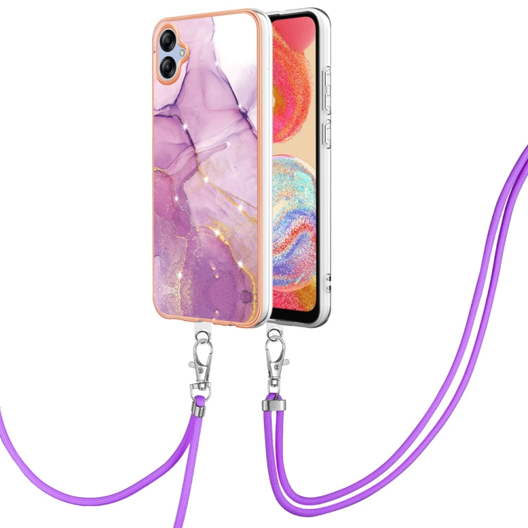 Electroplating Marble Dual-side IMD Phone Case with Lanyard