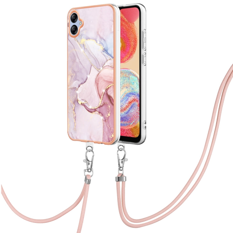 Electroplating Marble Dual-side IMD Phone Case with Lanyard