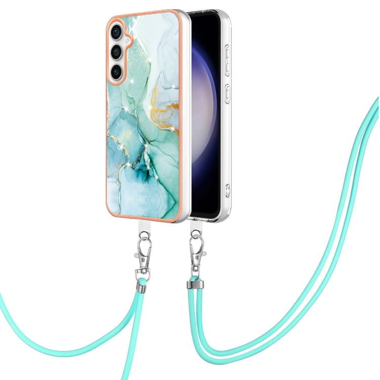 Electroplating Marble Dual-side IMD Phone Case with Lanyard