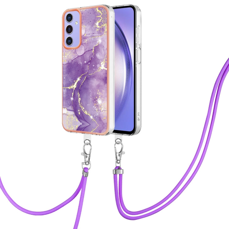 Electroplating Marble Dual-side IMD Phone Case with Lanyard