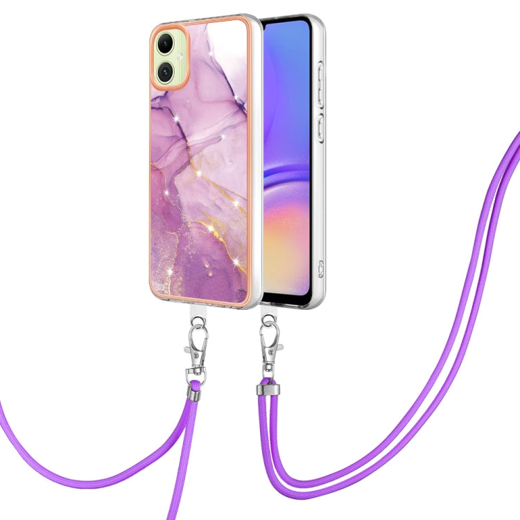 Electroplating Marble Dual-side IMD Phone Case with Lanyard