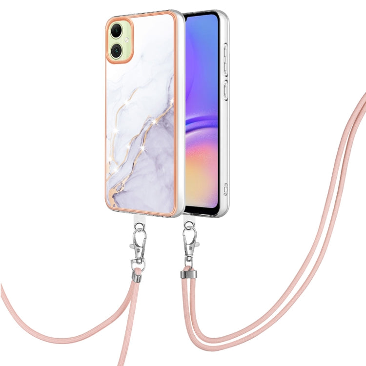 Electroplating Marble Dual-side IMD Phone Case with Lanyard