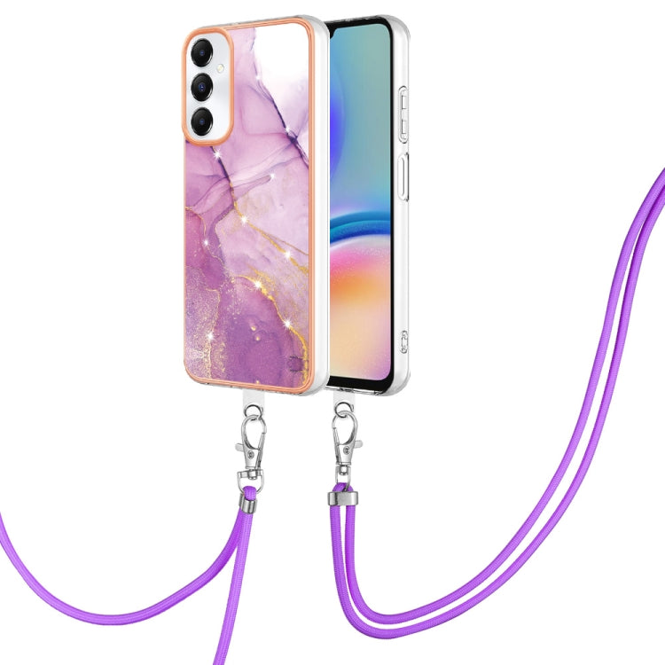 Electroplating Marble Dual-side IMD Phone Case with Lanyard