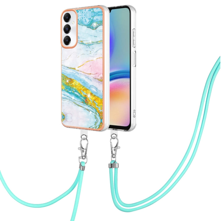 Electroplating Marble Dual-side IMD Phone Case with Lanyard