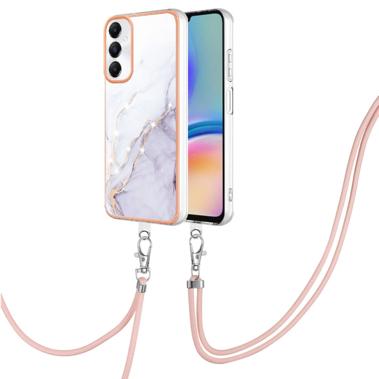 Electroplating Marble Dual-side IMD Phone Case with Lanyard