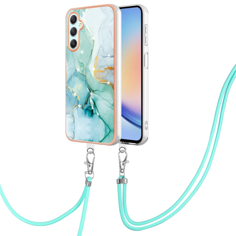 Electroplating Marble Dual-side IMD Phone Case with Lanyard