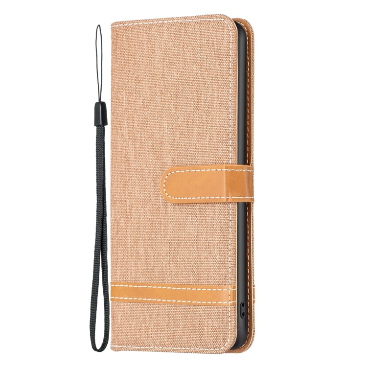 Color Block Denim Texture Leather Phone Case, For iPhone 15 Pro Max, For iPhone 15 Pro