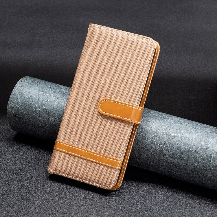 Color Block Denim Texture Leather Phone Case, For iPhone 15 Pro Max, For iPhone 15 Pro