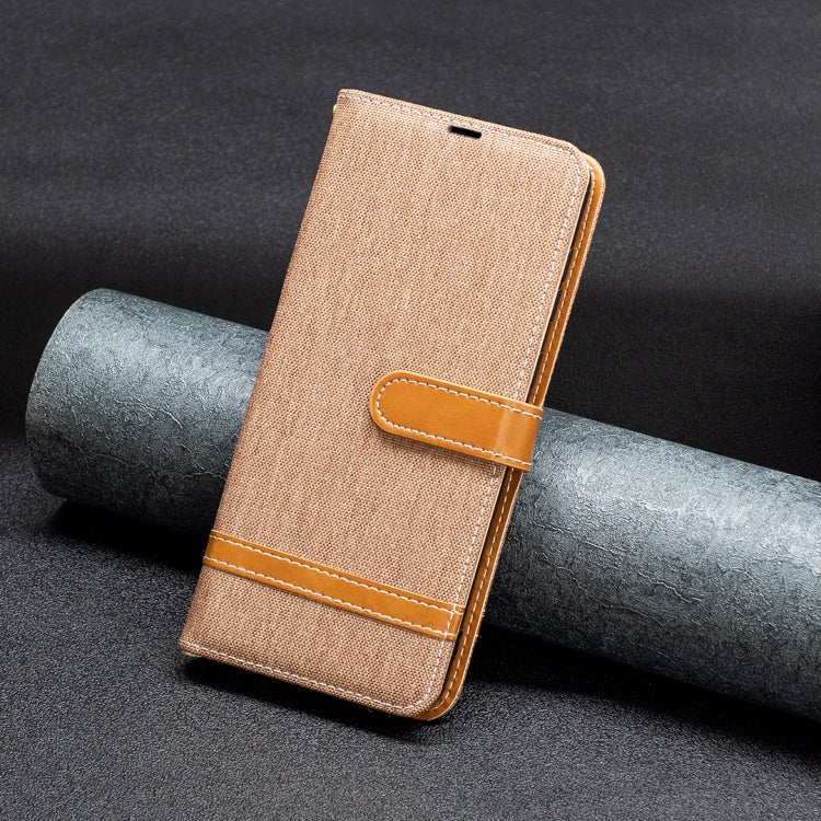 Color Block Denim Texture Leather Phone Case, For iPhone 16 Plus, For iPhone 16