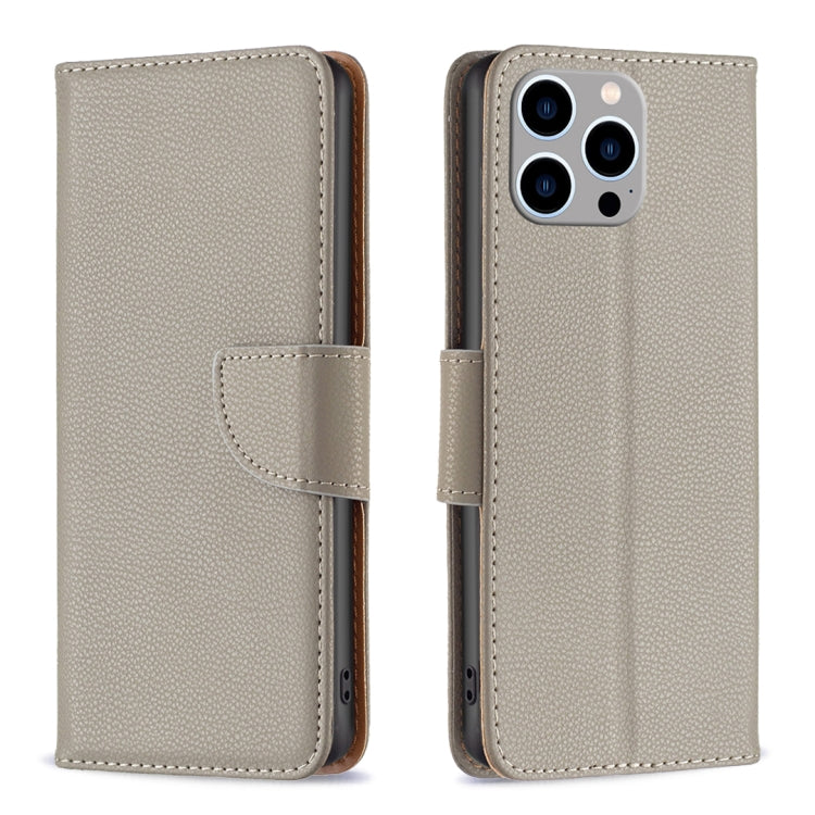 Litchi Texture Pure Color Flip Leather Phone Case, For iPhone 16, For iPhone 15 Pro Max, For iPhone 15 Pro