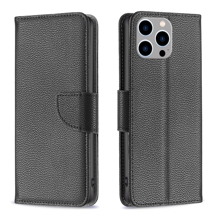 Litchi Texture Pure Color Flip Leather Phone Case, For iPhone 16, For iPhone 15 Pro Max, For iPhone 15 Pro