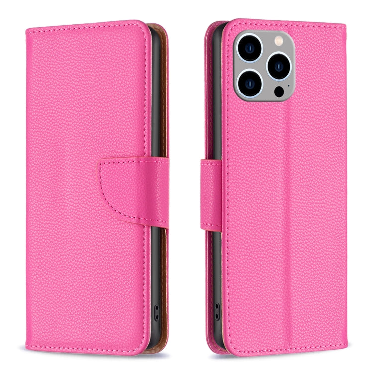 Litchi Texture Pure Color Flip Leather Phone Case, For iPhone 16, For iPhone 15 Pro Max, For iPhone 15 Pro