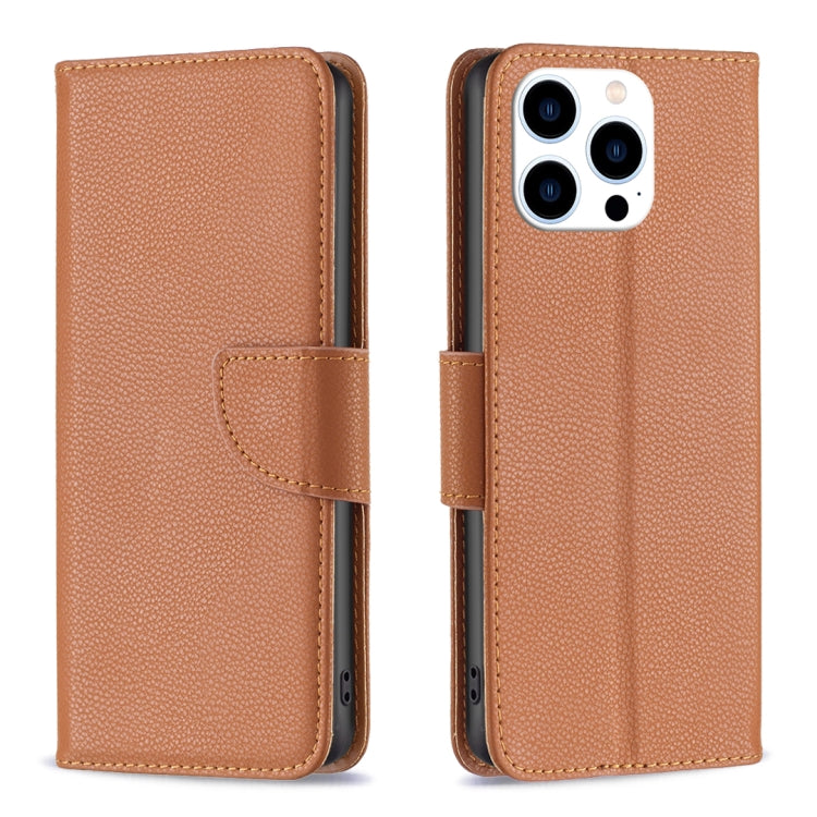 Litchi Texture Pure Color Flip Leather Phone Case, For iPhone 16, For iPhone 15 Pro Max, For iPhone 15 Pro
