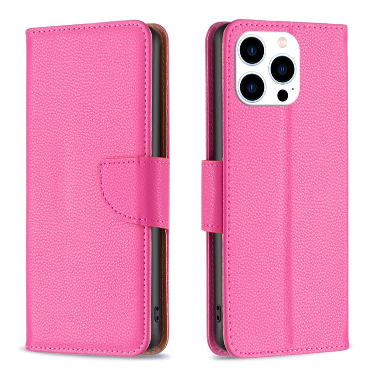 Litchi Texture Pure Color Flip Leather Phone Case, For iPhone 16, For iPhone 15 Pro Max, For iPhone 15 Pro