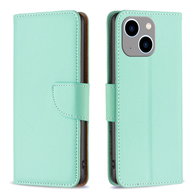 Litchi Texture Pure Color Flip Leather Phone Case, For iPhone 15 Plus, For iPhone 15