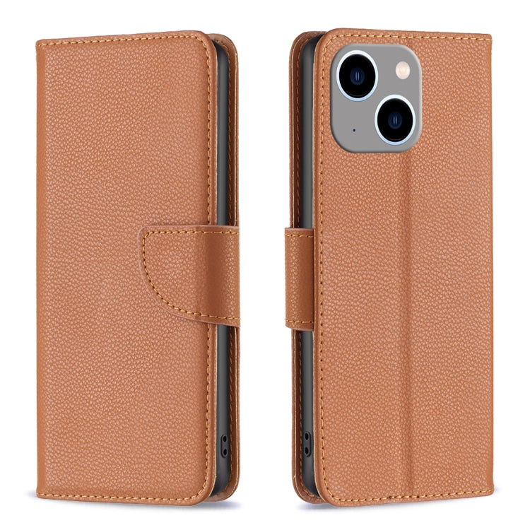 Litchi Texture Pure Color Flip Leather Phone Case, For iPhone 15 Plus, For iPhone 15