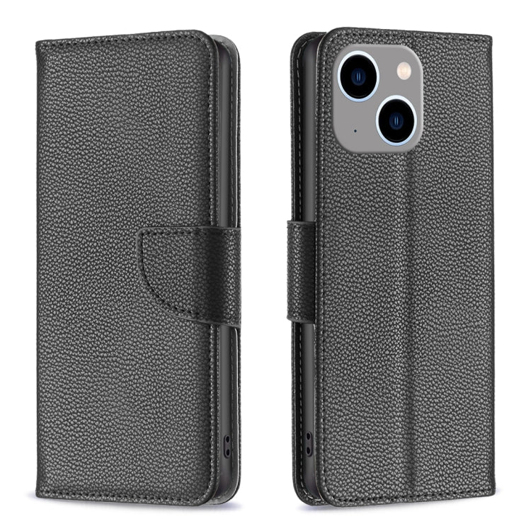 Litchi Texture Pure Color Flip Leather Phone Case, For iPhone 15 Plus, For iPhone 15