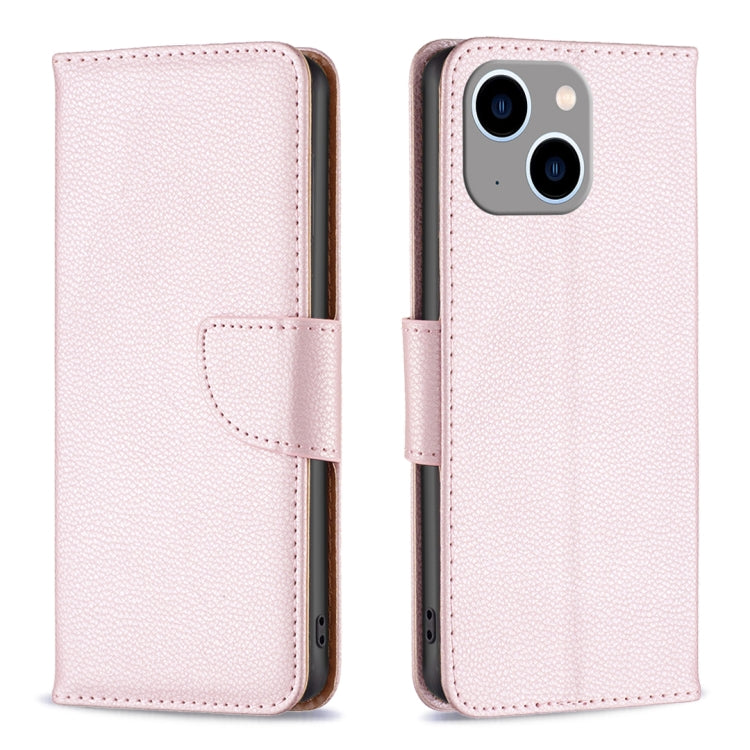Litchi Texture Pure Color Flip Leather Phone Case, For iPhone 15 Plus, For iPhone 15