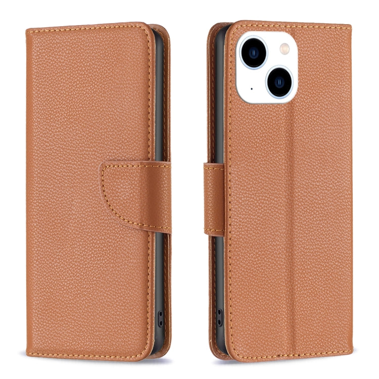 Litchi Texture Pure Color Flip Leather Phone Case, For iPhone 15 Plus, For iPhone 15