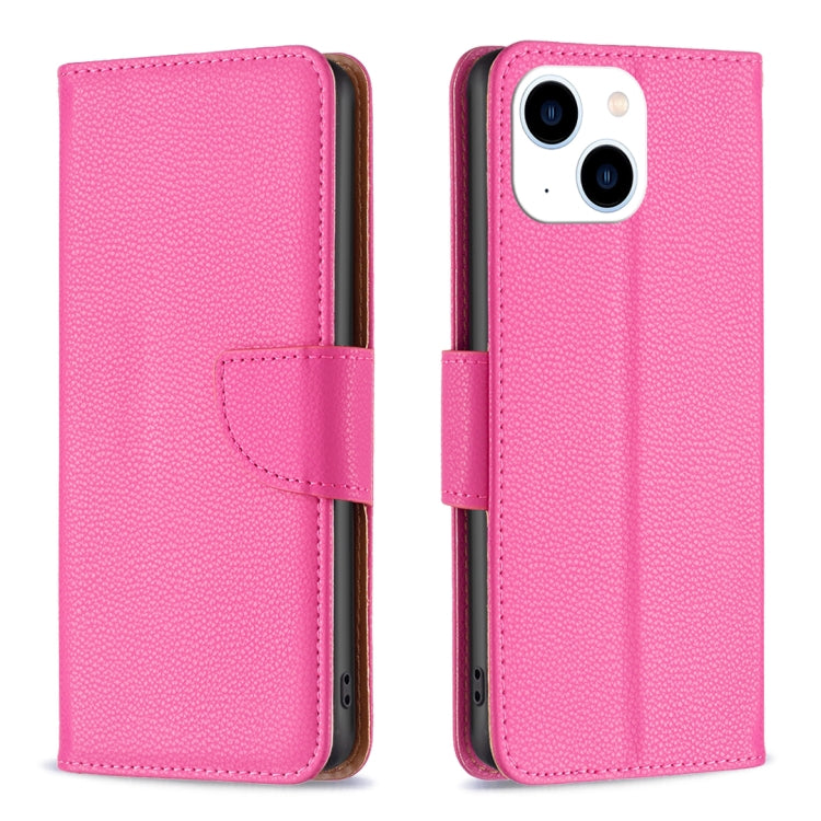Litchi Texture Pure Color Flip Leather Phone Case, For iPhone 15 Plus, For iPhone 15