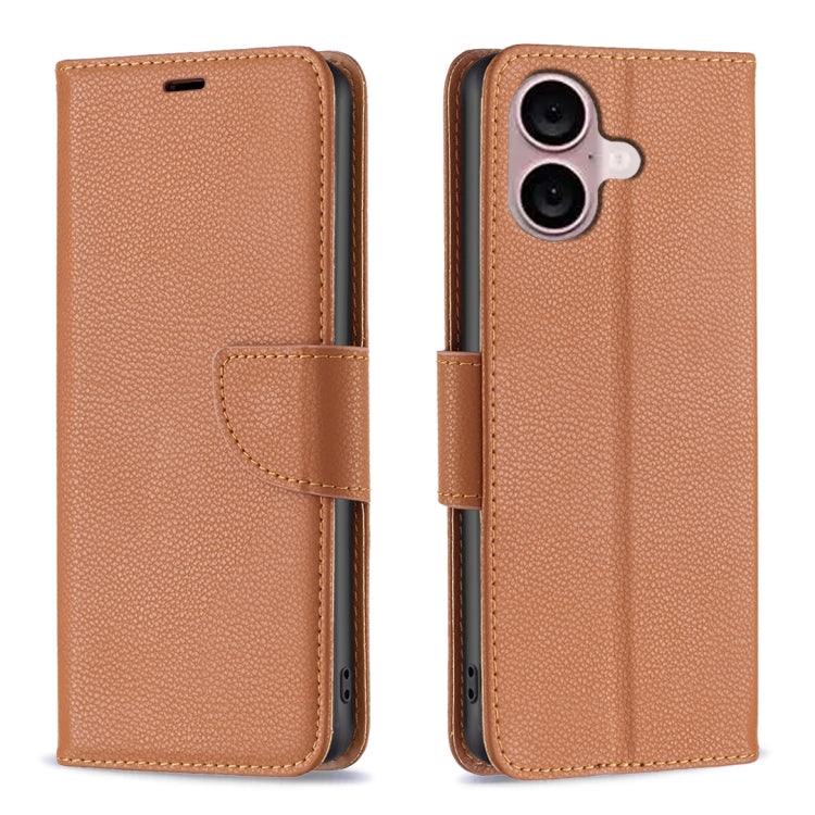Litchi Texture Pure Color Flip Leather Phone Case, For iPhone 16, For iPhone 15 Pro Max, For iPhone 15 Pro