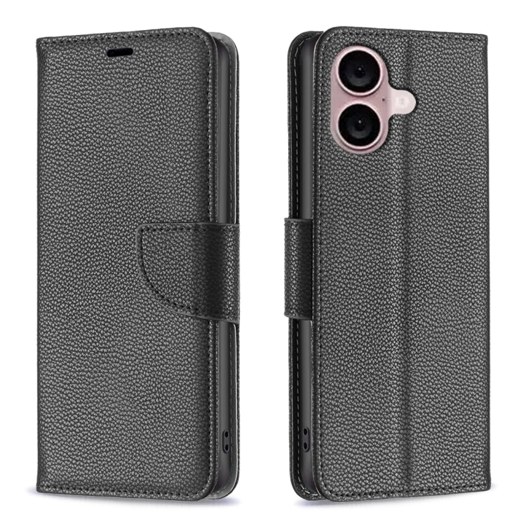 Litchi Texture Pure Color Flip Leather Phone Case, For iPhone 16 Pro Max, For iPhone 16 Pro, For iPhone 16 Plus