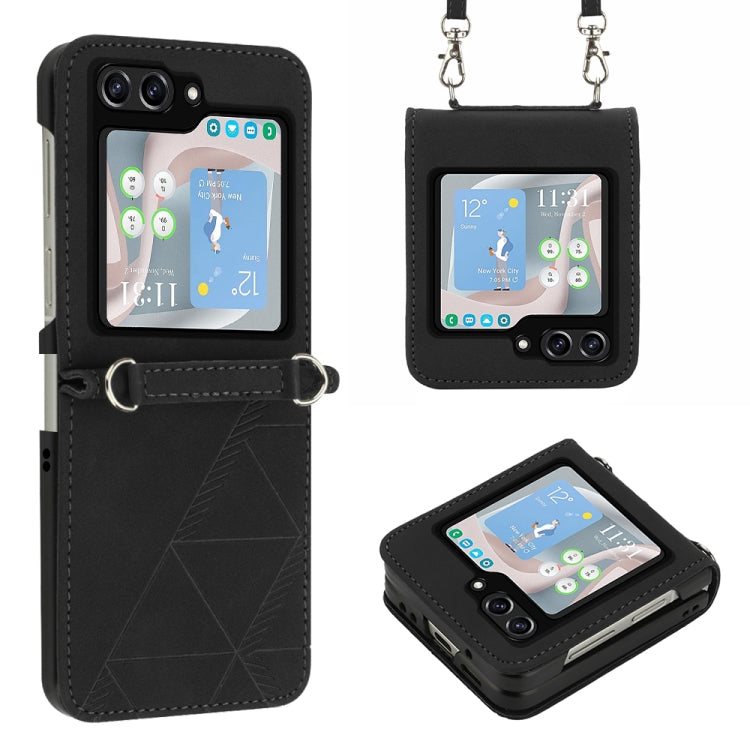 Crossbody 3D Embossed Flip Leather Phone Case, For Samsung Galaxy A05, For Samsung Galaxy Z Flip5 5G, For Samsung Galaxy A05s