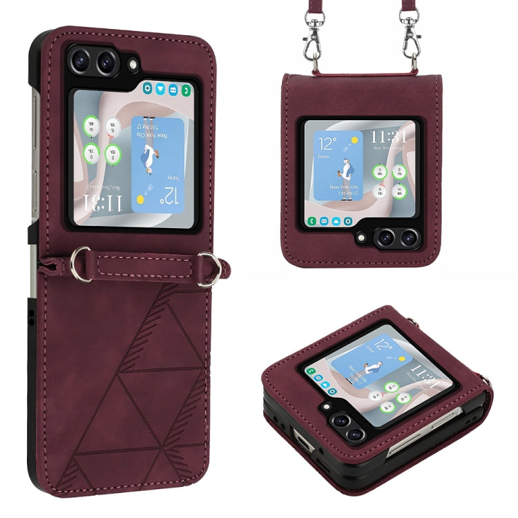 Crossbody 3D Embossed Flip Leather Phone Case, For Samsung Galaxy A05, For Samsung Galaxy Z Flip5 5G, For Samsung Galaxy A05s