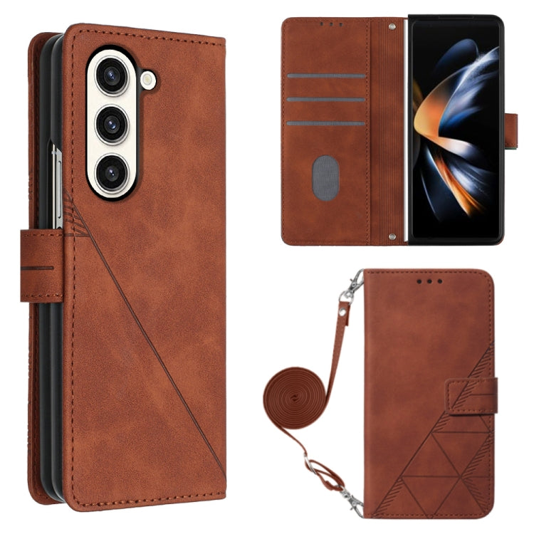 Crossbody 3D Embossed Flip Leather Phone Case, For Samsung Galaxy A25 5G / A24, For Samsung Galaxy A15, For Samsung Galaxy Z Fold5 5G, For Samsung Galaxy S23 FE 5G