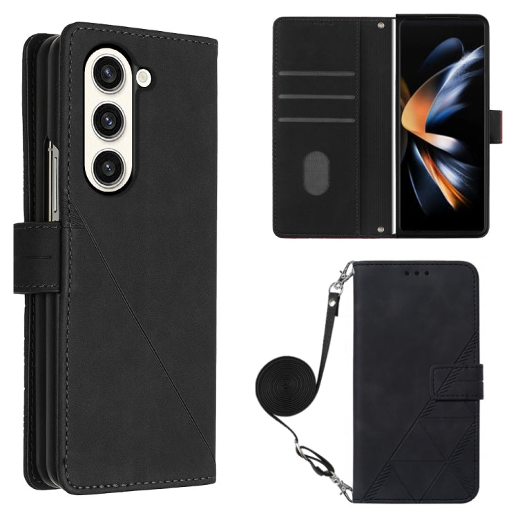 Crossbody 3D Embossed Flip Leather Phone Case, For Samsung Galaxy A25 5G / A24, For Samsung Galaxy A15, For Samsung Galaxy Z Fold5 5G, For Samsung Galaxy S23 FE 5G
