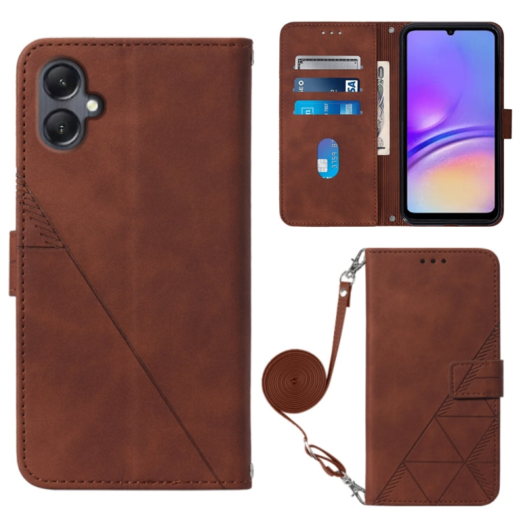 Crossbody 3D Embossed Flip Leather Phone Case, For Samsung Galaxy A05, For Samsung Galaxy Z Flip5 5G, For Samsung Galaxy A05s