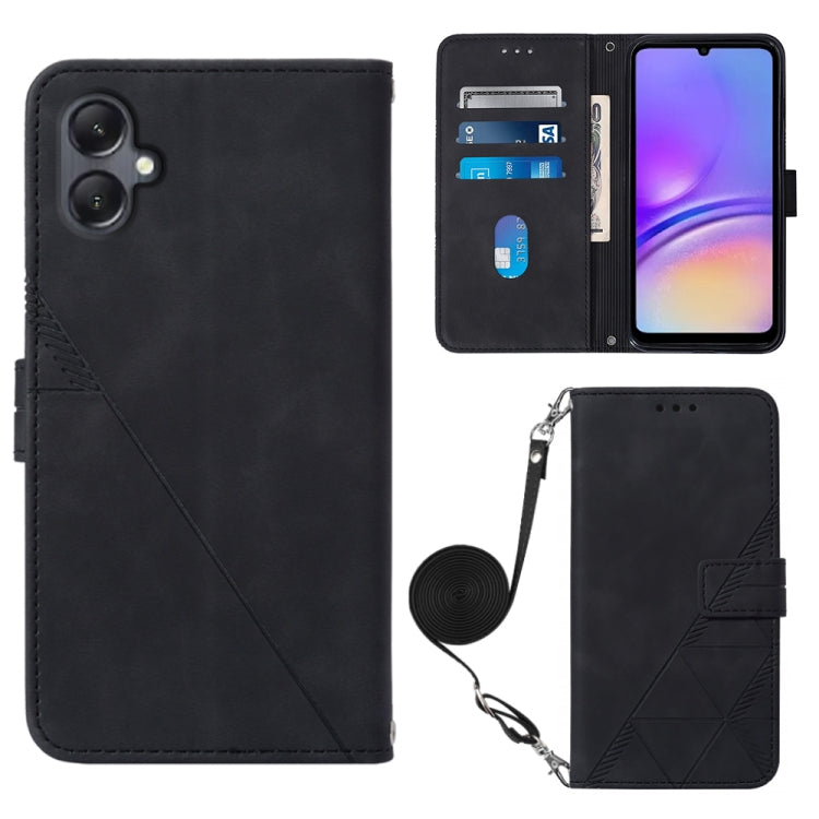 Crossbody 3D Embossed Flip Leather Phone Case, For Samsung Galaxy A05, For Samsung Galaxy Z Flip5 5G, For Samsung Galaxy A05s