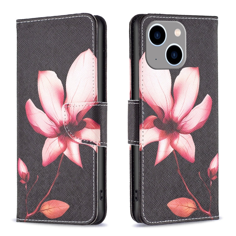 Colored Drawing Pattern Flip Leather Phone Case, For iPhone 15 Plus, For iPhone 15