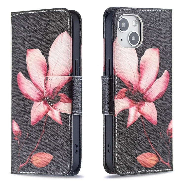 Colored Drawing Pattern Flip Leather Phone Case, For iPhone 15 Plus, For iPhone 15
