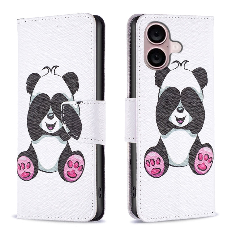 Colored Drawing Pattern Flip Leather Phone Case, For iPhone 16 Plus, For iPhone 16