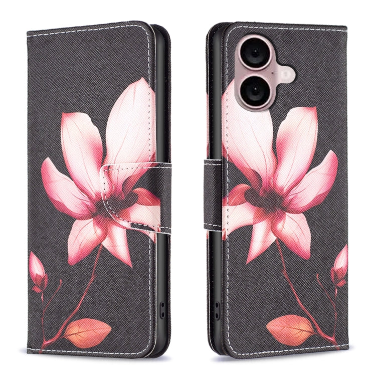 Colored Drawing Pattern Flip Leather Phone Case, For iPhone 16 Plus, For iPhone 16