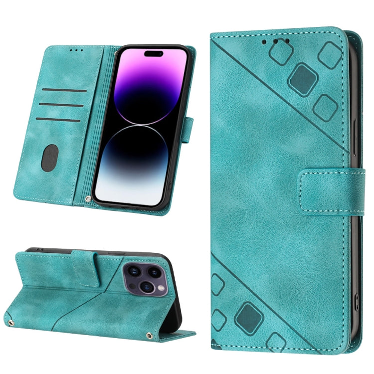 Skin-feel Embossed Leather Phone Case, For iPhone 15, For iPod Touch 7 / 6 / 5