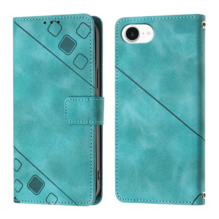 Skin-feel Embossed Leather Phone Case, iPhone 16e, For iPhone 15 Pro Max, For iPhone 15 Pro, For iPhone 15 Plus