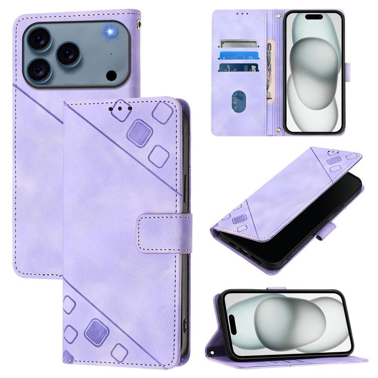 Skin-feel Embossed Leather Phone Case, For iPhone 16 Pro Max, For iPhone 16 Pro, For iPhone 16 Plus, For iPhone 16
