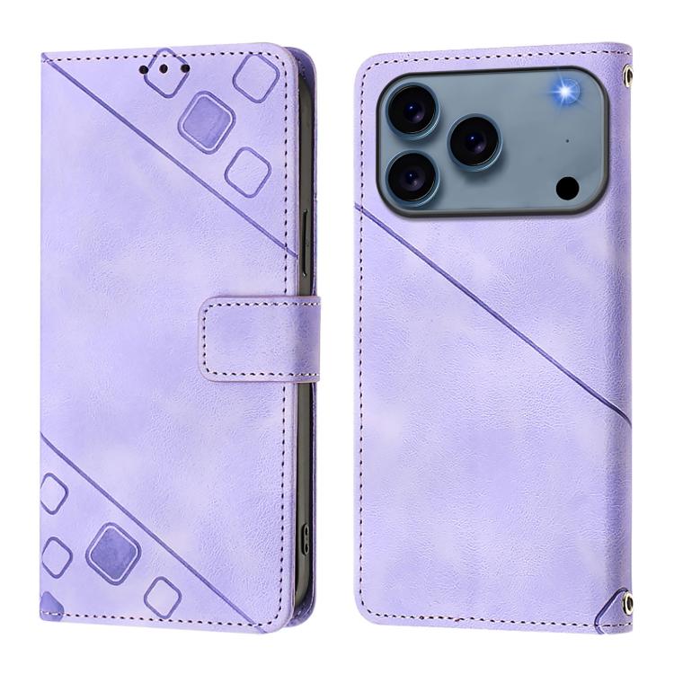 Skin-feel Embossed Leather Phone Case, For iPhone 16 Pro Max, For iPhone 16 Pro, For iPhone 16 Plus, For iPhone 16