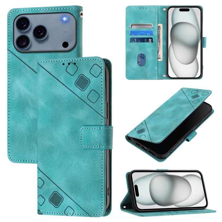 Skin-feel Embossed Leather Phone Case, For iPhone 16 Pro Max, For iPhone 16 Pro, For iPhone 16 Plus, For iPhone 16