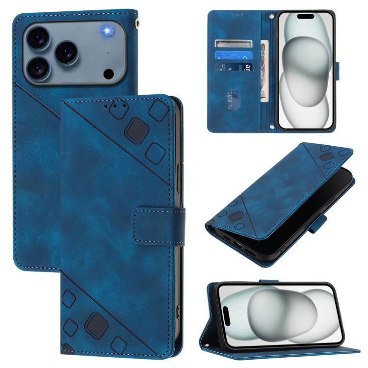 Skin-feel Embossed Leather Phone Case, For iPhone 16 Pro Max, For iPhone 16 Pro, For iPhone 16 Plus, For iPhone 16