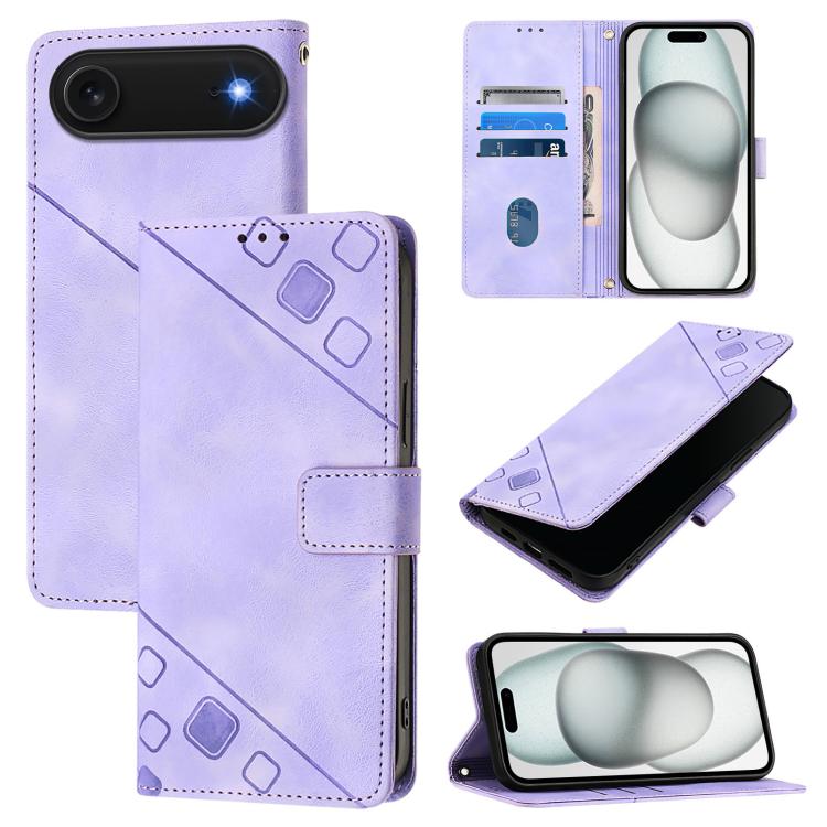 Skin-feel Embossed Leather Phone Case, For iPhone 16 Pro Max, For iPhone 16 Pro, For iPhone 16 Plus, For iPhone 16