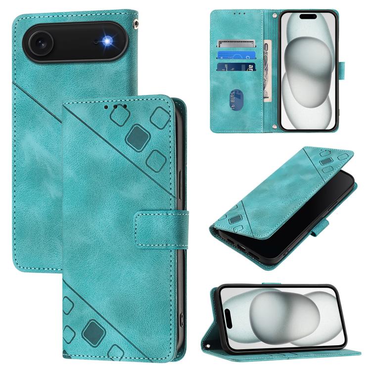 Skin-feel Embossed Leather Phone Case, For iPhone 16 Pro Max, For iPhone 16 Pro, For iPhone 16 Plus, For iPhone 16