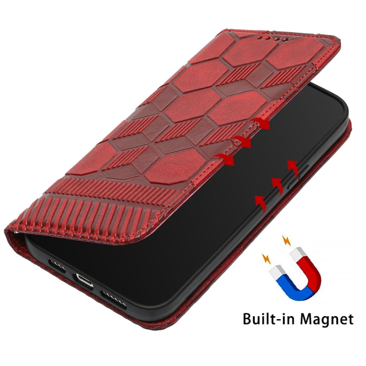 Football Texture Magnetic Leather Flip Phone Case, For iPhone 15 Pro Max, For iPhone 15 Pro, For iPhone 15 Plus, For iPhone 15