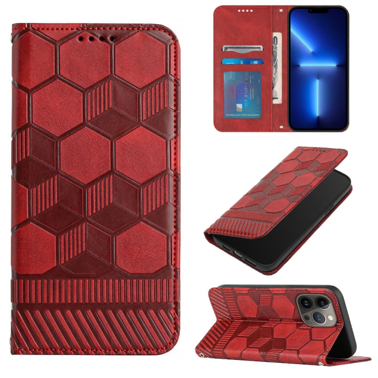 Football Texture Magnetic Leather Flip Phone Case, For iPhone 15 Pro Max, For iPhone 15 Pro, For iPhone 15 Plus, For iPhone 15