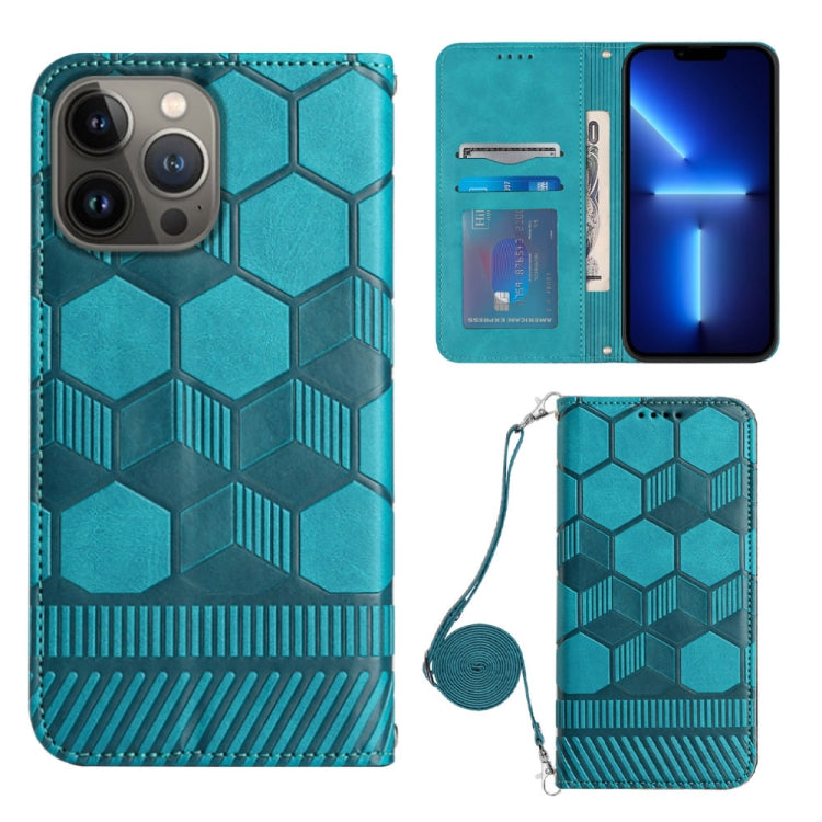 Crossbody Football Texture Magnetic PU Phone Case, For iPhone 15 Pro Max, For iPhone 15 Pro, For iPhone 15 Plus, For iPhone 15